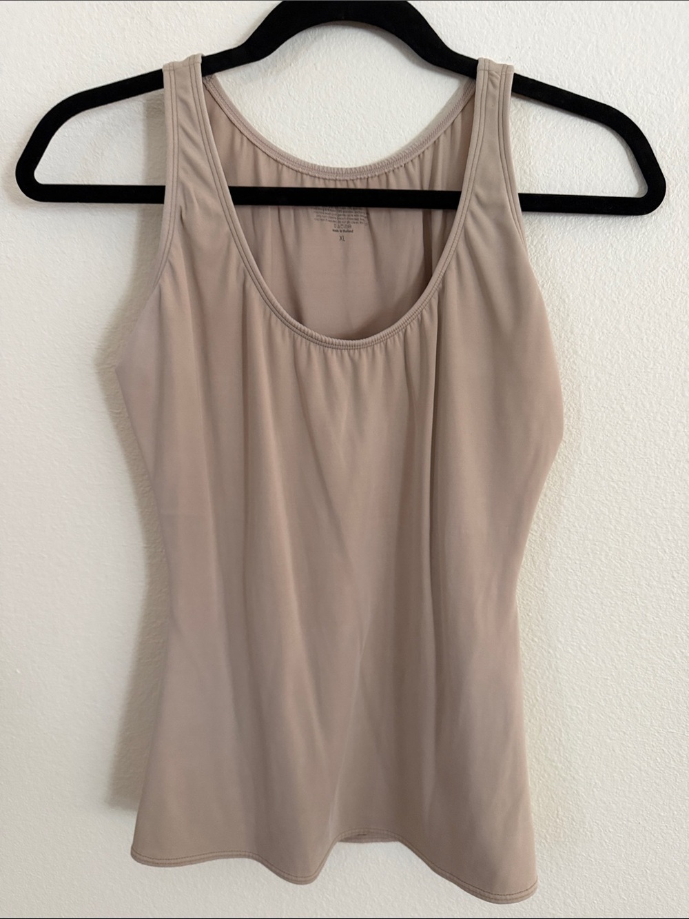 Women's Scoop Neck Shape wear Tank Top in Taupe